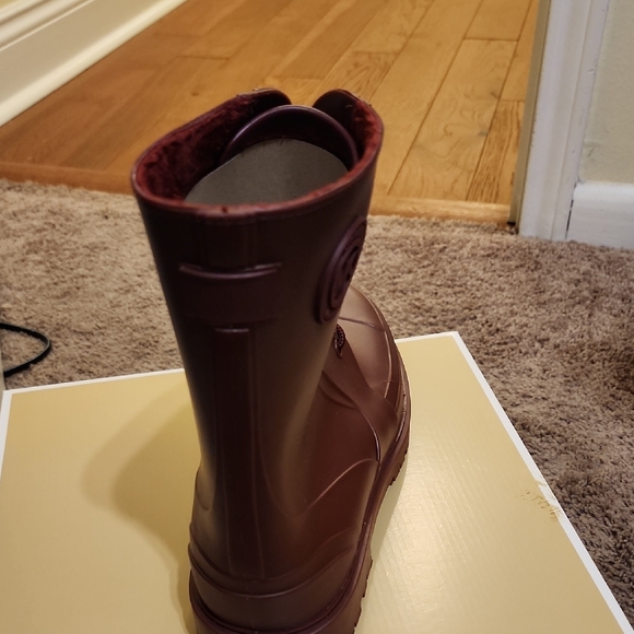 Michael Kors Dark Red Lace-Up Boots - Picture 3 of 4